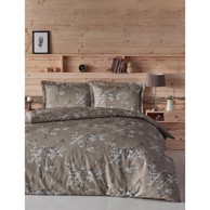 MIJOLNIR Pamučna posteljina Chicory 200x200 cm Smeđa
