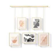 UMBRA Metalni viseći okviri u setu 5 kom u zlatnoj boji 66x69 cm Exhibit