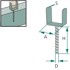 POLLMANN baza stupa U-profil 81 x 200 mm, debljine 4 mm, otvor Ø20 mm, vruće pocinčana