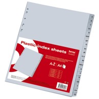 FORNAX Plastična pregrada A4 A-Ž 20 listova siva