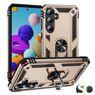 ARMOR Anti-Shock maskica s magnetnim stalkom za Samsung A15 Zlatna