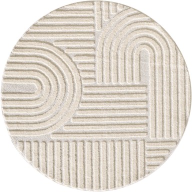 AYYILDIZ CARPETS Krem okrugli tepih ø 200 cm Art