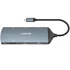 CANYON USB hub 8u1, s 1 HDMI, 1 Gigabit Ethernet,1 USB C female