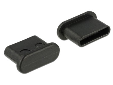 DELOCK Zaštita od prašine za USB-C priključak, bez ručke, 10 kom, crna