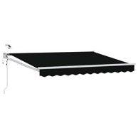 Električna retraktabilna tenda, 3 × 2,5 m, crna