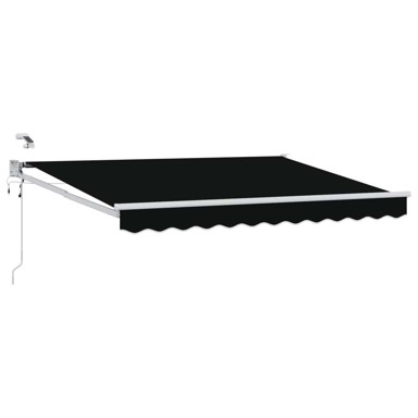 Električna retraktabilna tenda, 3 × 2,5 m, crna