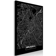 Slika Dark Map of Brussels Vertical 40x60