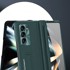 Kožna futrola za Samsung Galaxy Z Fold5 5G, futrola s postoljem, sa stalkom i staklom, zelena