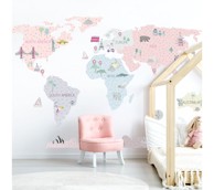 PASTELOWE Zidne naljepnice Karta L, roza