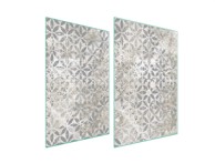 TMK Staklena zaštita za štednjak, 2x35x52 cm, siva