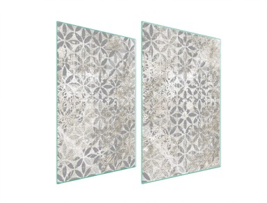 TMK Staklena zaštita za štednjak, 2x35x52 cm, siva