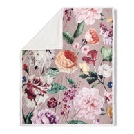 DESCANSO Bež dvostrana deka Fiori, 130x160 cm