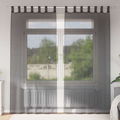 Gotove zavjese 140x245 cm 2kom, crne
