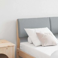 Tapecirano uzglavlje svijetlo sivo 120 cm čvrsto borovo drvo