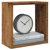 Kockaste zidne police 6 kom boja staro drvo 30x15x30 cm drvene