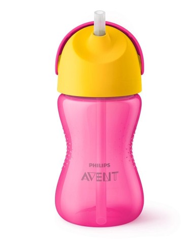 PHILIPS AVENT Boca sa slamkom SCF798/01, 300 ml, roza