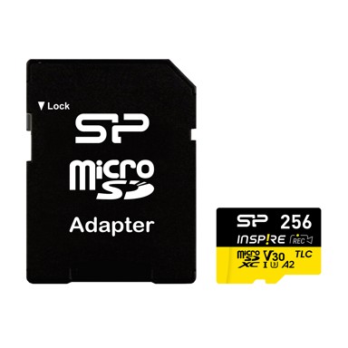 SILICON POWER Memorijska kartica MicroSD, 256GB, Inspire, A2, V30, UHS-I, s SD adapterom, SP256GBSTXLA2V1NSP