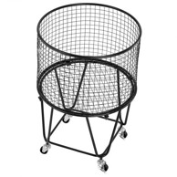 VEVOR Kolica za rublje, 43x43x615 cm, crna