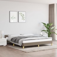 Okvir za krevet s uzglavljem smeđesivi 160 x 200 cm od tkanine