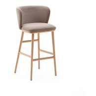 KAVE HOME Svjetlo smeđa barska stolica (visine sjedala 75,5 cm) Ciselia 