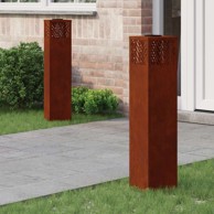 Solarna LED svjetlost za stazu 2 pcs Corten čelik Corten čelik