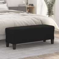 Klupa od mikrovlakana 100 x 35 x 41 cm crna