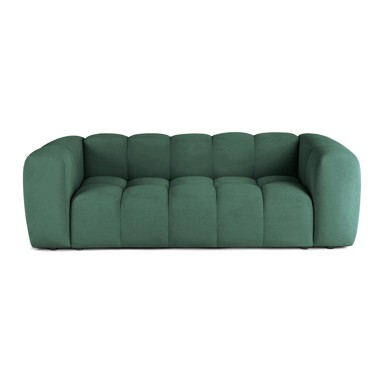 BONAMI SELECTION Zelena baršunasti sofa 225 cm Cube, 225x96x70,05 cm