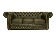 CHESTERFIELD Trosjed First Class Leather, 3-sjedišta, Moss Green