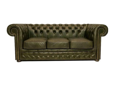 CHESTERFIELD Trosjed First Class Leather, 3-sjedišta, Moss Green