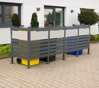 WESTMANN Spremište za kante za smeće Planum, 4x240L, 330x90x120 cm, antracit