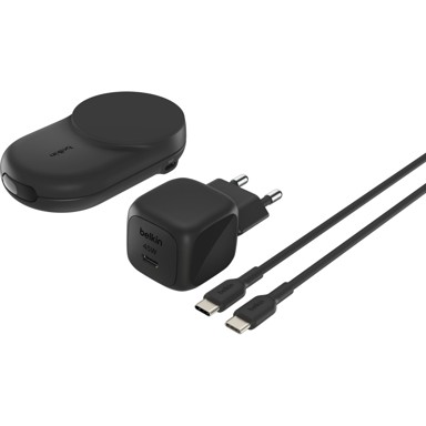 BELKIN Punjač UltraCharge Qi2 WIZ039kqBK, magnetski, preklopni, 2u1, 25W, crni