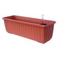 PLASTIA Samonavodnjavajuća posuda 100 cm, smeđa, Siesta