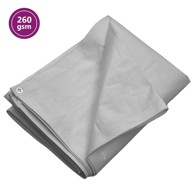 Cerada 260 g/m² HDPE 8 x 12 m, siva
