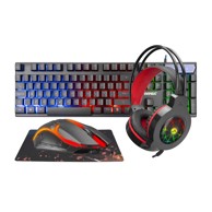 EVEREST Gaming set KMK-91 ECO, tipkovnica, miš, slušalice, podloga za miš