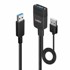 LINDY Hibridni USB kabel, USB 3.2 Gen 2 Typ A, 35 m, crni