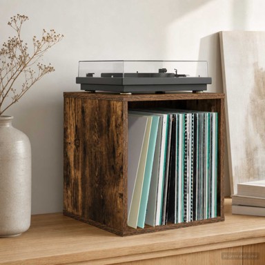 Kutija za vinilne albume, 2 kom., dimljeni hrast