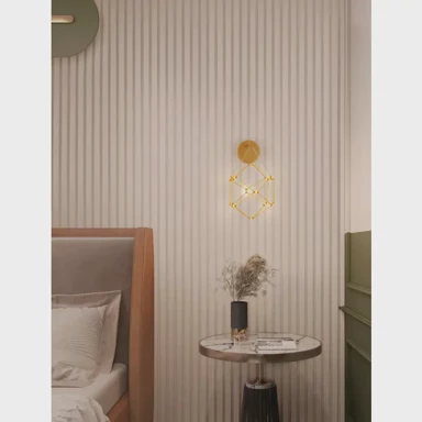 Zidna lampa Stellar, LED, 3000 K, 6 W, 345 lm, gold