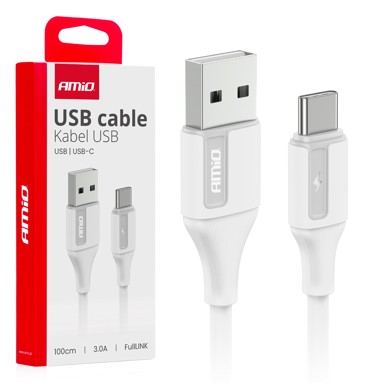 AMIO Kabel USB-A–USB-C FullLINK, 3A, 100 cm