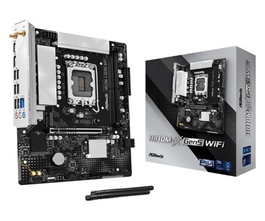 ASROCK Matična ploča H810M-X Gen5 WiFi, crna