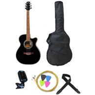 FLIGHT Akustična gitara F-230 BLK, s priborom