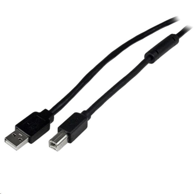 STARTECH USB-A na USB-B kabel USB2HAB65AC, USB 2.0, 20 m, crni
