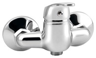 SAPHO AQUALINE 35 Zidna miješalica za tuš, razmak 100 mm, mjed, krom