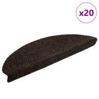 Samoljepljivi otirači za stepenice 20 kom tamnosmeđe 65x21x4 cm