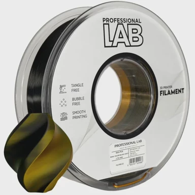PREMIUM 3D FILAMENT Filament za 3D printer, Silk PLA, dvobojni, crna-zlatna, 1 kg