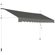 NORTHIX Teleskopska tenda, 395 cm, siva