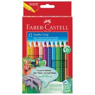 FABER-CASTELL Drvene boje 110912, JUMBO GRIP, 12 boja, blister pakiranje