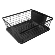 ORION Crni metalni ocjeđivač za posuđe 36x30,5 cm Radka