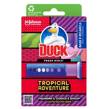 DUCK Gel za čišćenje i osvježavanje WC školjke Fresh Discs, 36 ml, Virtual Violet
