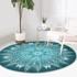 MILA HOME Tirkizni periv/pogodan za robotski usisavač okrugli tepih ø 80 cm Comfort