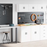 Garažni ormarići, 2 kom, konstruirano drvo, bijeli